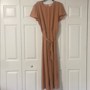 Orangey Shirt sleeve long jumper